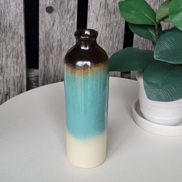 Other - Brown and Blue Gradient Ceramic Bud Vase